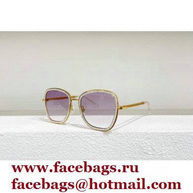 chanel Metal & Strass Square Sunglasses A71459 01 2022